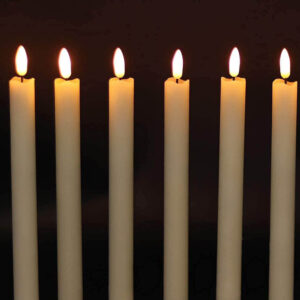 Flamloze Tafelkaarsen Set van 6  LED Kaarsen van Echt Was met Afstandsbediening