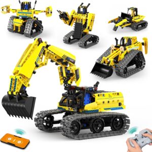 Lecpop 5‑in‑1 STEM Robotica Bouwset – 430 Onderdelen RC Robot, Afstandsbediening & App
